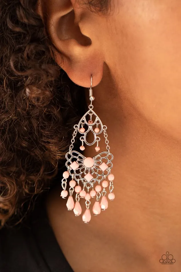 Paparazzi Jewelry Earrings Paparazzi Earring Glass Slipper Glamour Pink