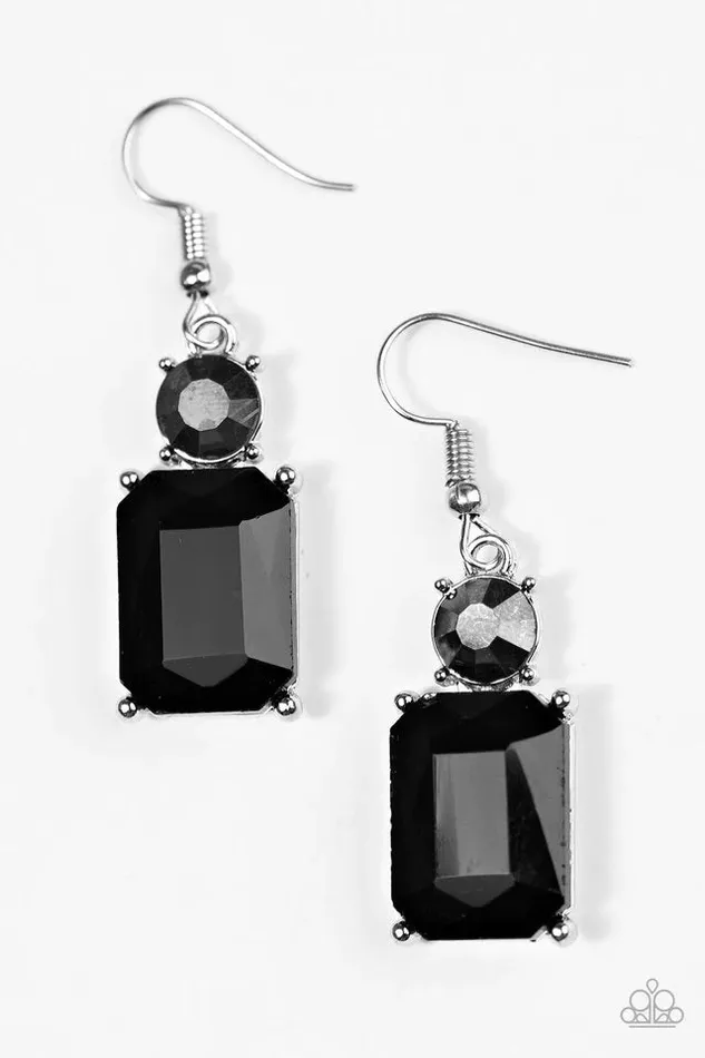 Paparazzi Jewelry Earrings Paparazzi Earring Hustle and Shine Black