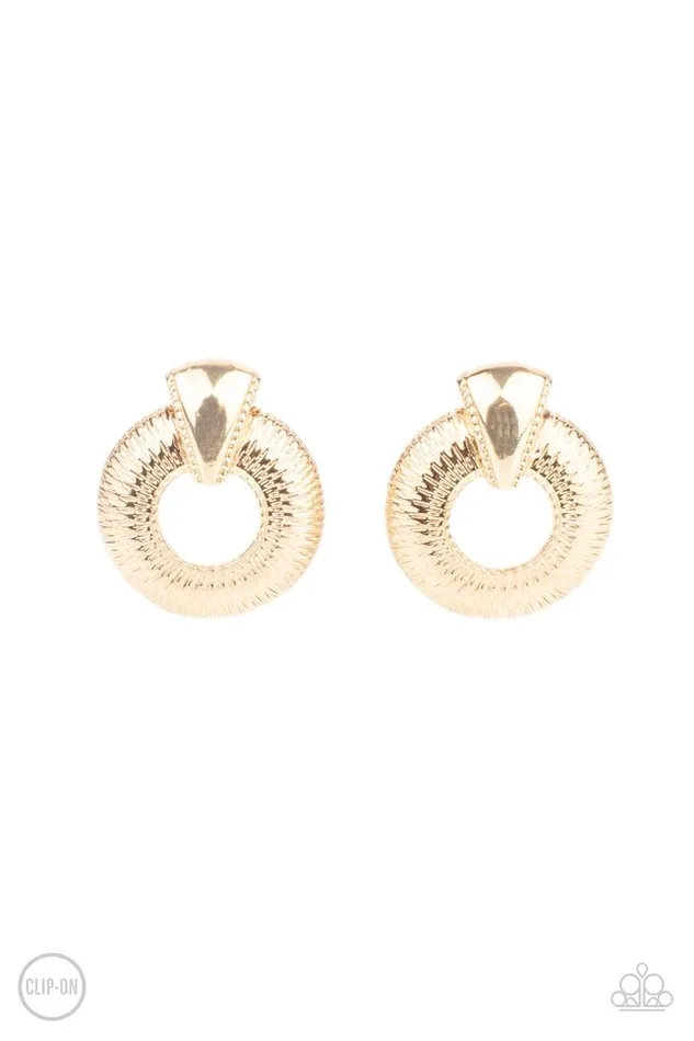 Paparazzi Jewelry Earrings Paparazzi Earring Industrial Innovator Gold Paparazzi Jewelry Earrings Paparazzi Earring Industrial Innovator Gold