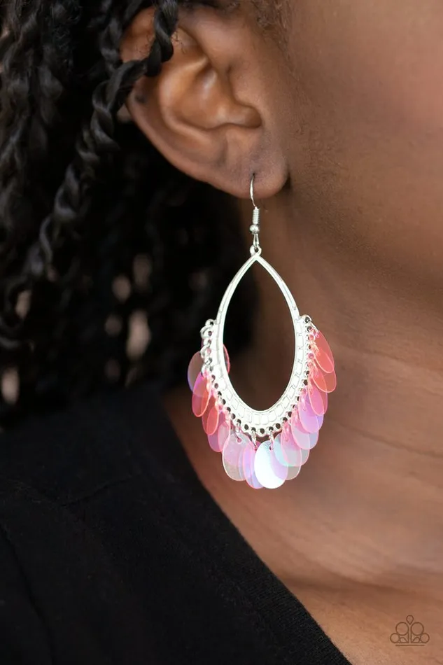 Paparazzi Jewelry Earrings Paparazzi Earring Mermaid Magic Pink