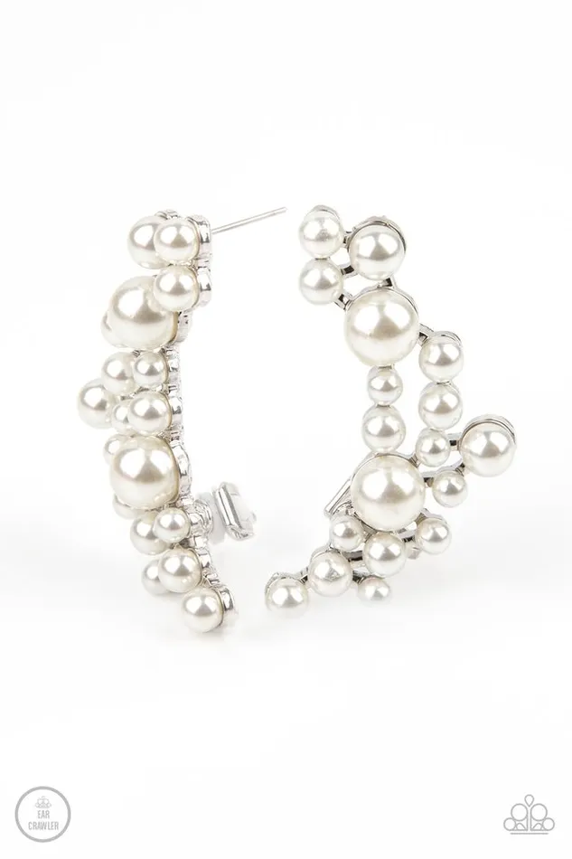 Paparazzi Jewelry Earrings Paparazzi Earring Metro Makeover White