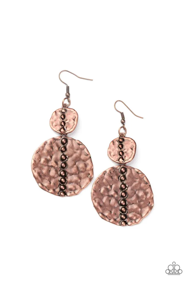 Paparazzi Jewelry Earrings Paparazzi Earring Metro Metalhead Copper