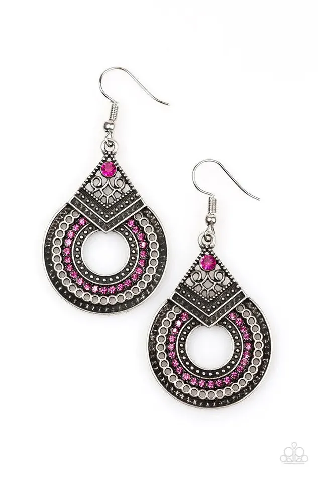 Paparazzi Jewelry Earrings Paparazzi Earring My Favorite Color Is Glitter Pink