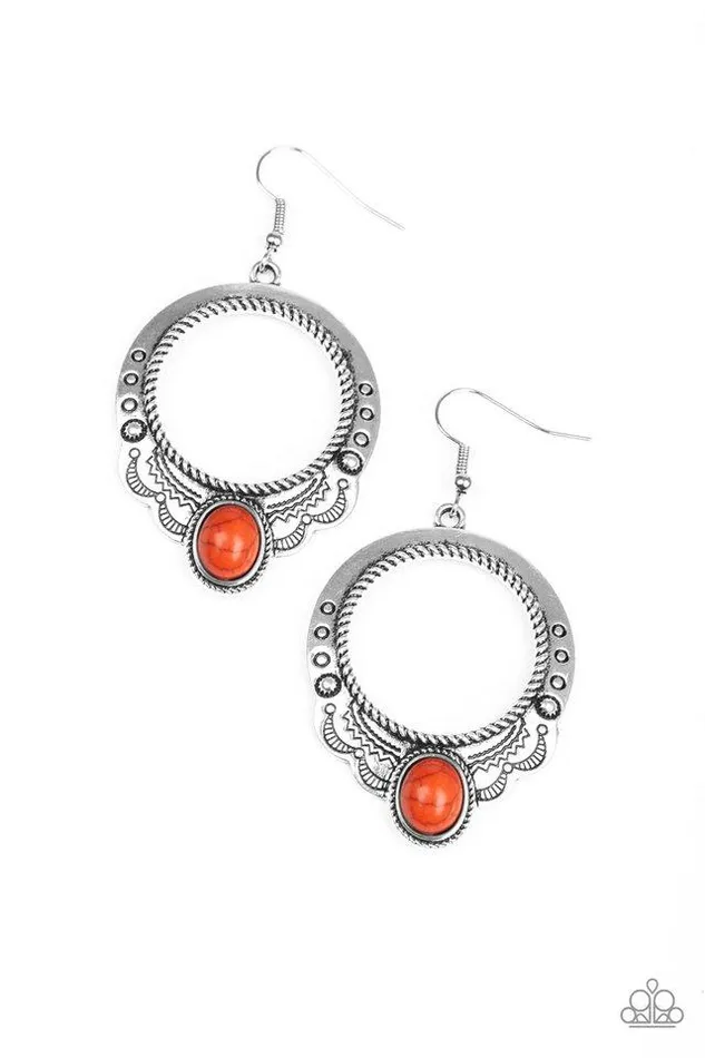 Paparazzi Jewelry Earrings Paparazzi Earring Natural Springs Orange