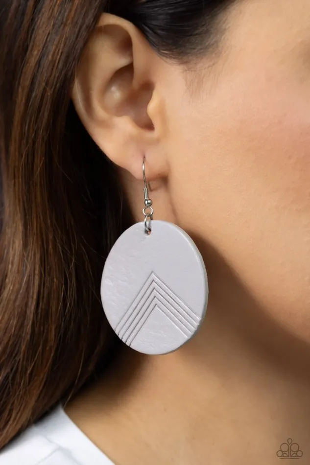 Paparazzi Jewelry Earrings Paparazzi Earring On the Edge of Edgy Silver