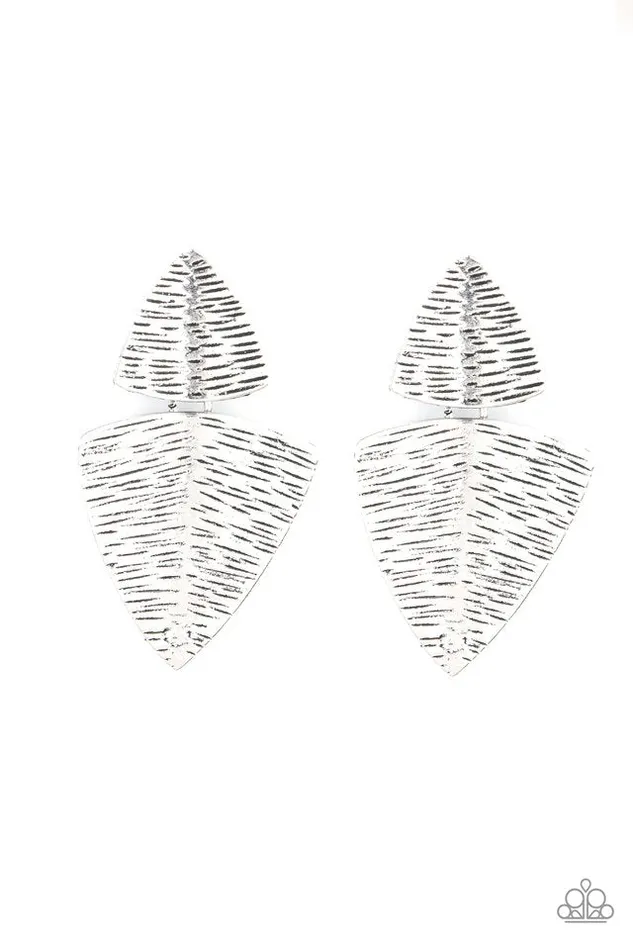 Paparazzi Jewelry Earrings Paparazzi Earring PRIMAL Factors Silver Paparazzi Jewelry Earrings Paparazzi Earring PRIMAL Factors Silver