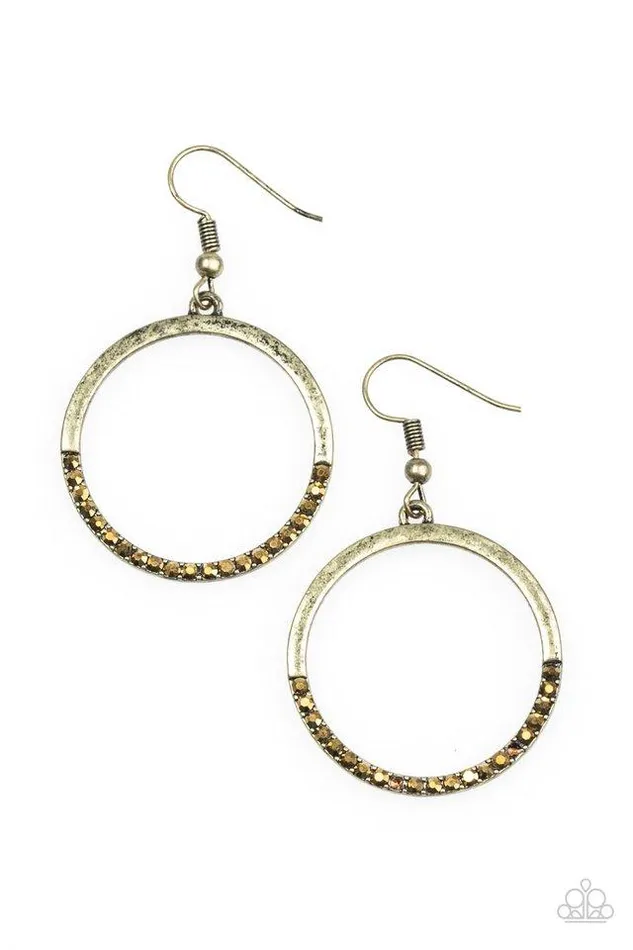 Paparazzi Jewelry Earrings Paparazzi Earring Sip Sip Hooray Brass
