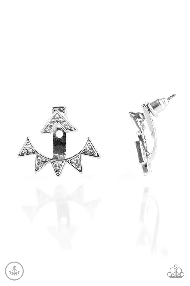 Paparazzi Jewelry Earrings Paparazzi Earring Sneak PEAK White