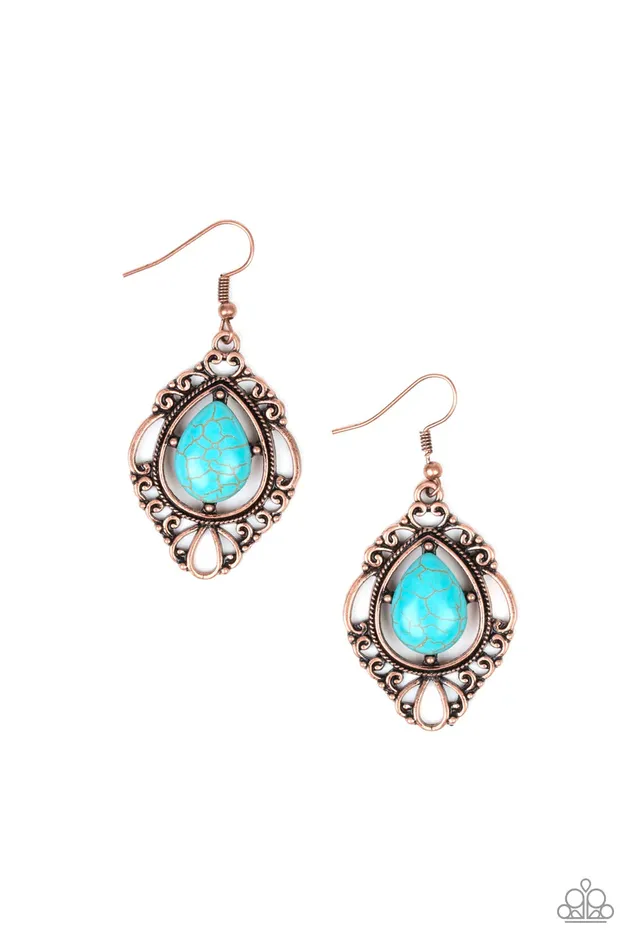 Paparazzi Jewelry Earrings Paparazzi Earring Southern Fairytale Copper