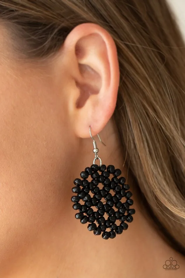 Paparazzi Jewelry Earrings Paparazzi Earring Summer Escapade Black
