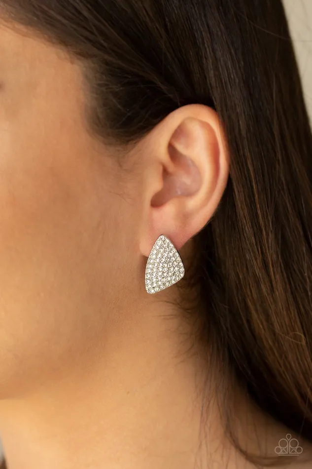 Paparazzi Jewelry Earrings Paparazzi Earring Supreme Sheen White