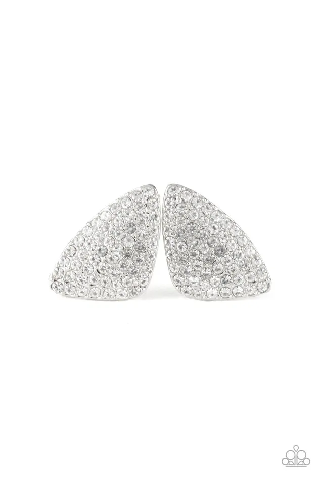 Paparazzi Jewelry Earrings Paparazzi Earring Supreme Sheen White Paparazzi Jewelry Earrings Paparazzi Earring Supreme Sheen White