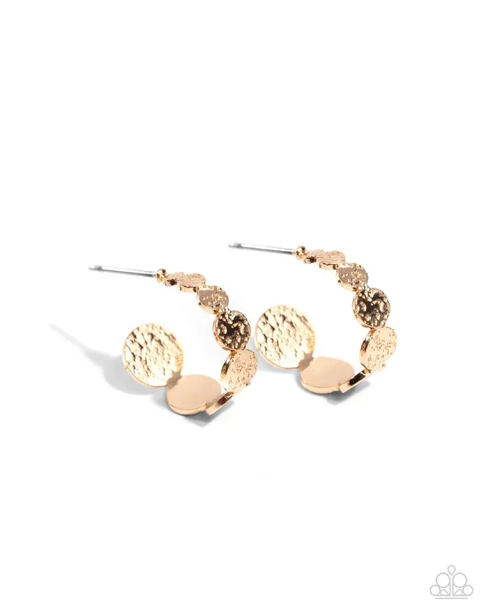 Paparazzi Jewelry Earrings Paparazzi Earring Textured Tease Gold