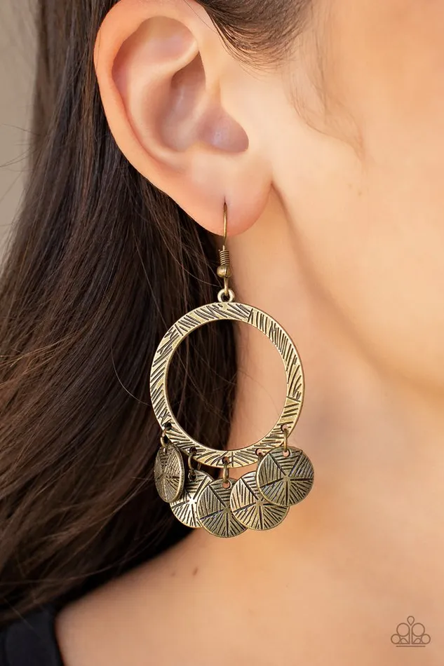 Paparazzi Jewelry Earrings Paparazzi Earring Trinket Tease Brass