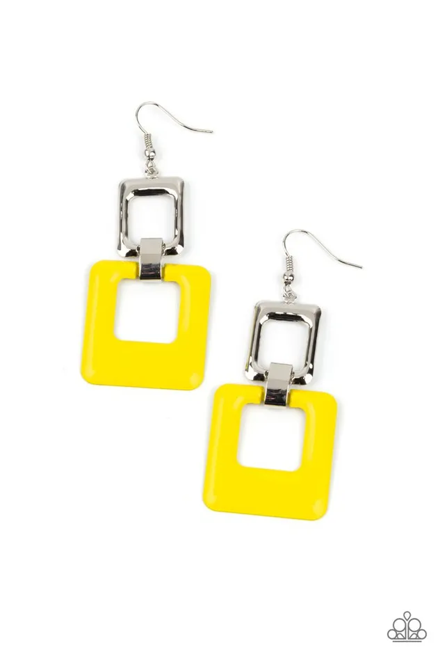 Paparazzi Jewelry Earrings Paparazzi Earring Twice As Nice Yellow Paparazzi Jewelry Earrings Paparazzi Earring Twice As Nice Yellow