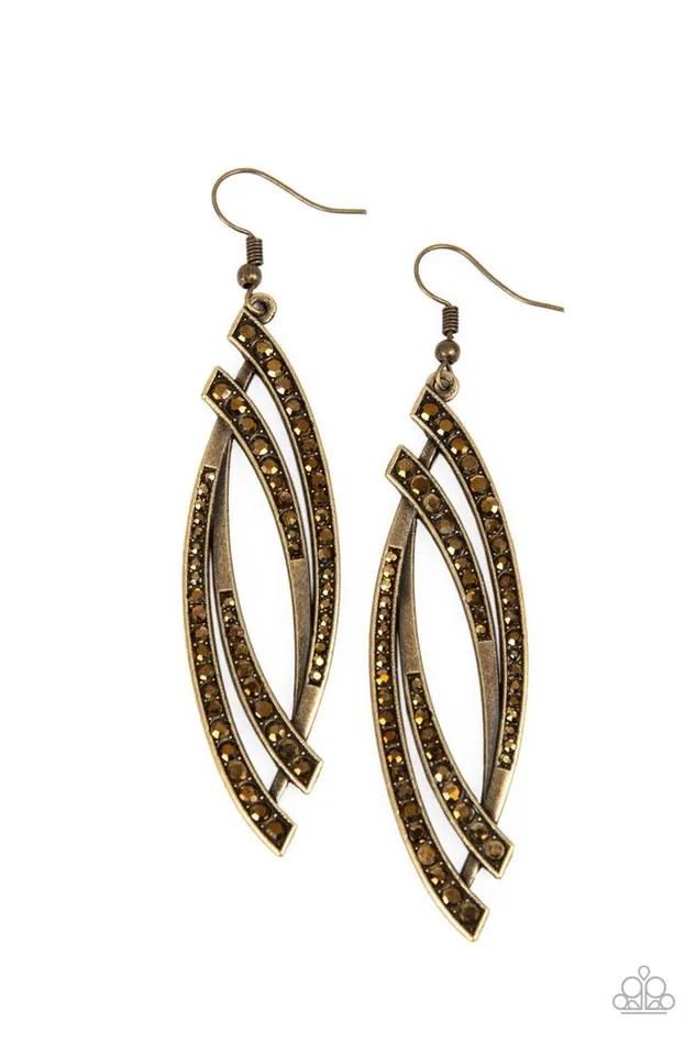 Paparazzi Jewelry Earrings Paparazzi Earring Twinkle for Two Brass