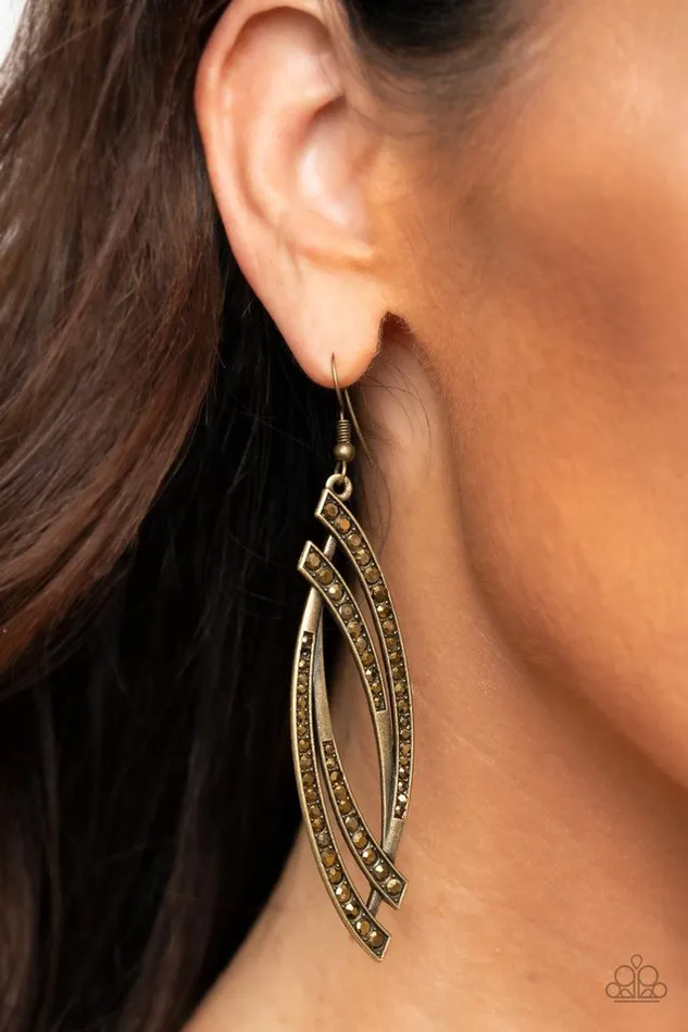 Paparazzi Jewelry Earrings Paparazzi Earring Twinkle for Two Brass Paparazzi Jewelry Earrings Paparazzi Earring Twinkle for Two Brass