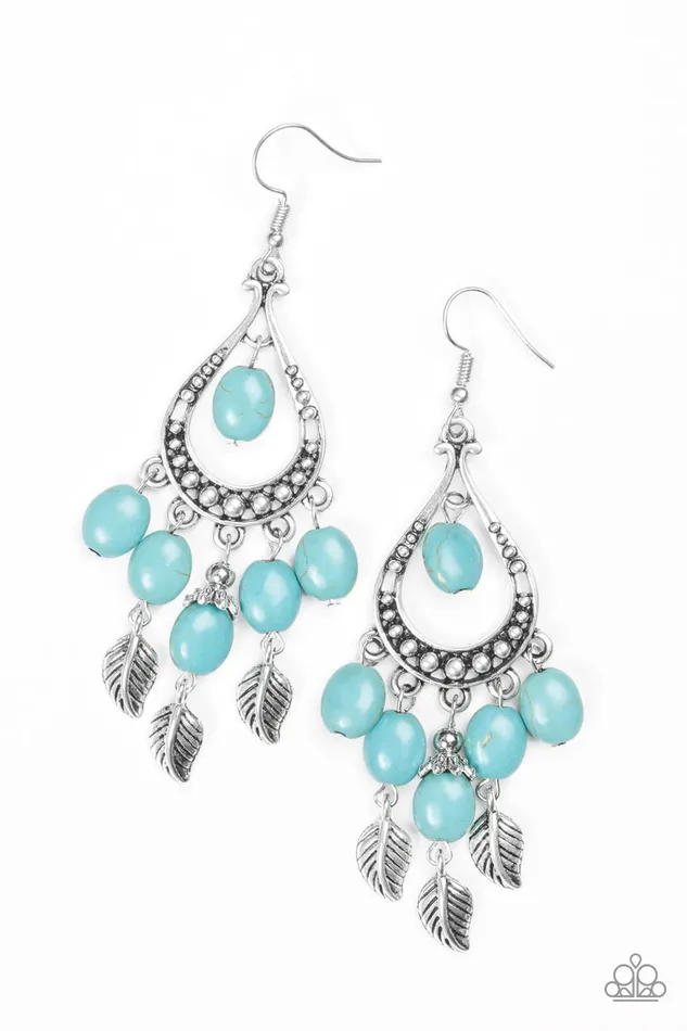 Paparazzi Jewelry Earrings Paparazzi Earring Western Wanderlust Blue