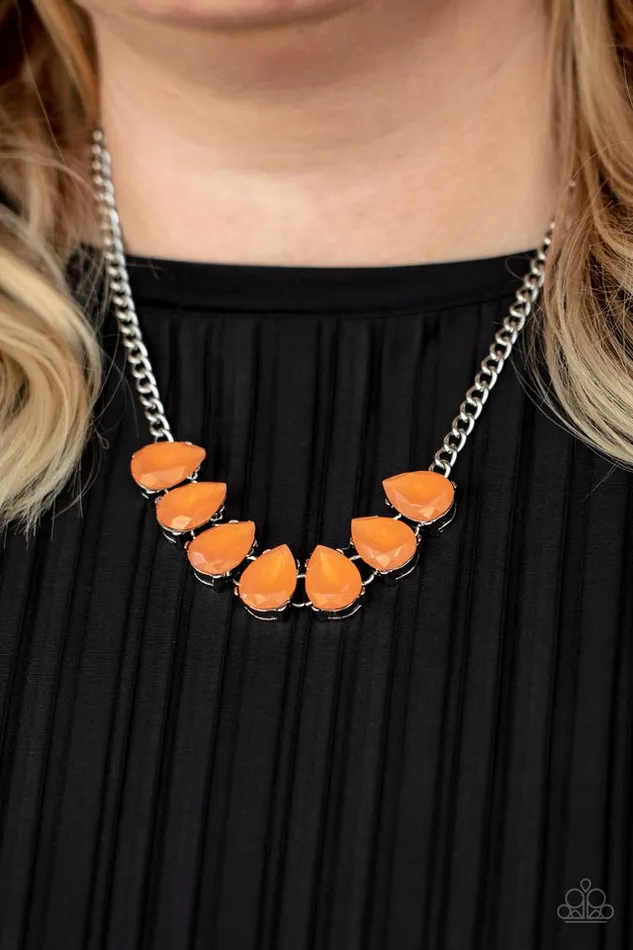 Paparazzi Jewelry Necklaces Paparazzi Necklace Above The Clouds Orange