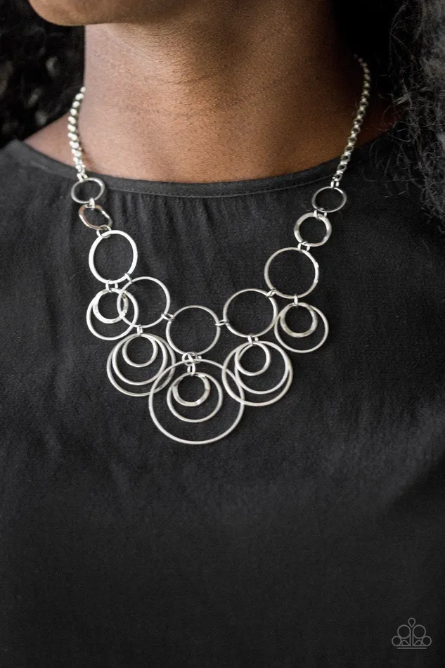 Paparazzi Jewelry Necklaces Paparazzi Necklace Break The Cycle Silver