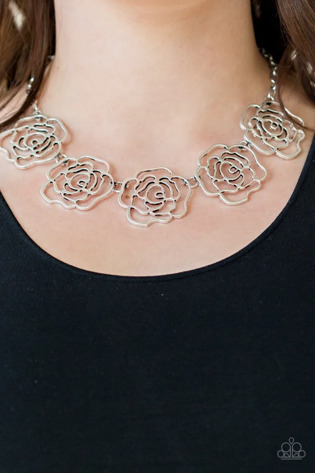 Paparazzi Jewelry Necklaces Paparazzi Necklace Budding Beauty Silver