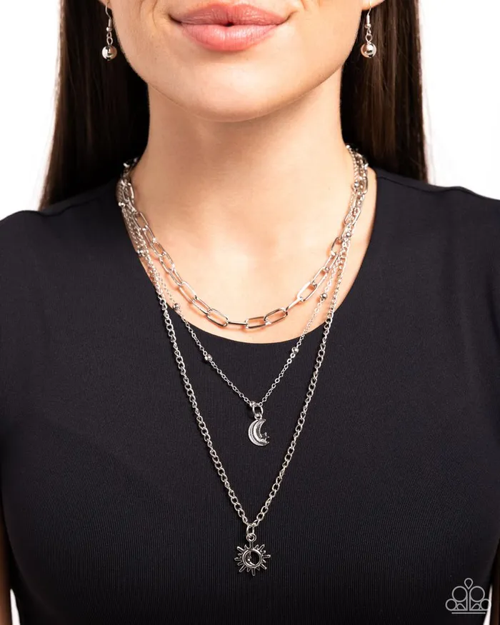 Paparazzi Jewelry Necklaces Paparazzi Necklace Celestial Craze Silver