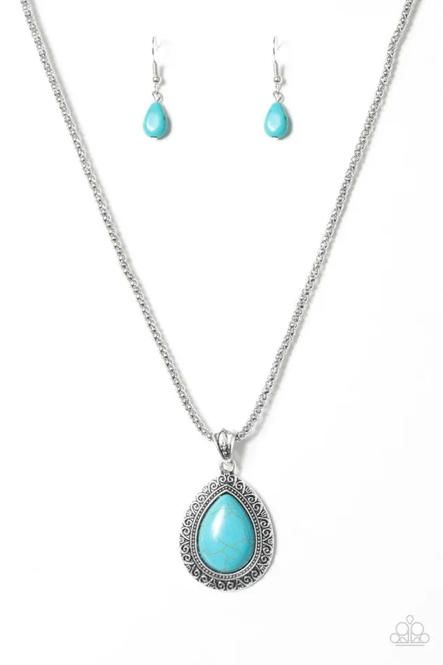 Paparazzi Jewelry Necklaces Paparazzi Necklace Deep Creek Blue