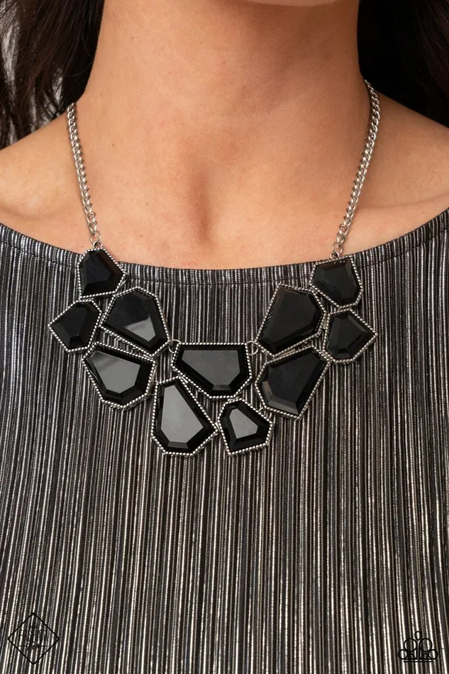 Paparazzi Jewelry Necklaces Paparazzi Necklace DoubleDEFACED Black