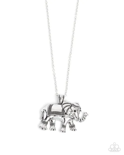Paparazzi Jewelry Necklaces Paparazzi Necklace Elaborate Elephant Silver Paparazzi Jewelry Necklaces Paparazzi Necklace Elaborate Elephant Silver