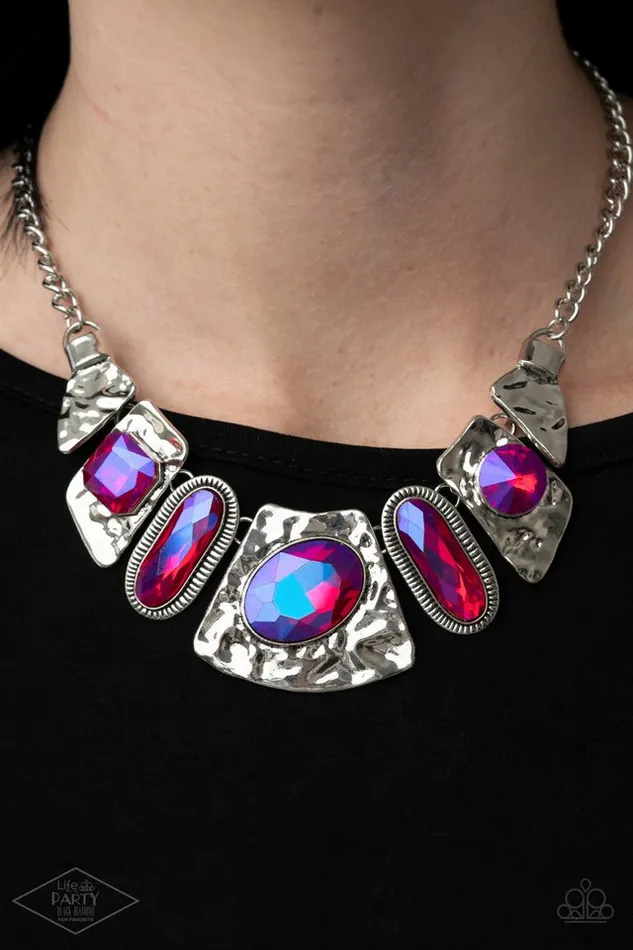Paparazzi Jewelry Necklaces Paparazzi Necklace Futuristic Fashionista Pink
