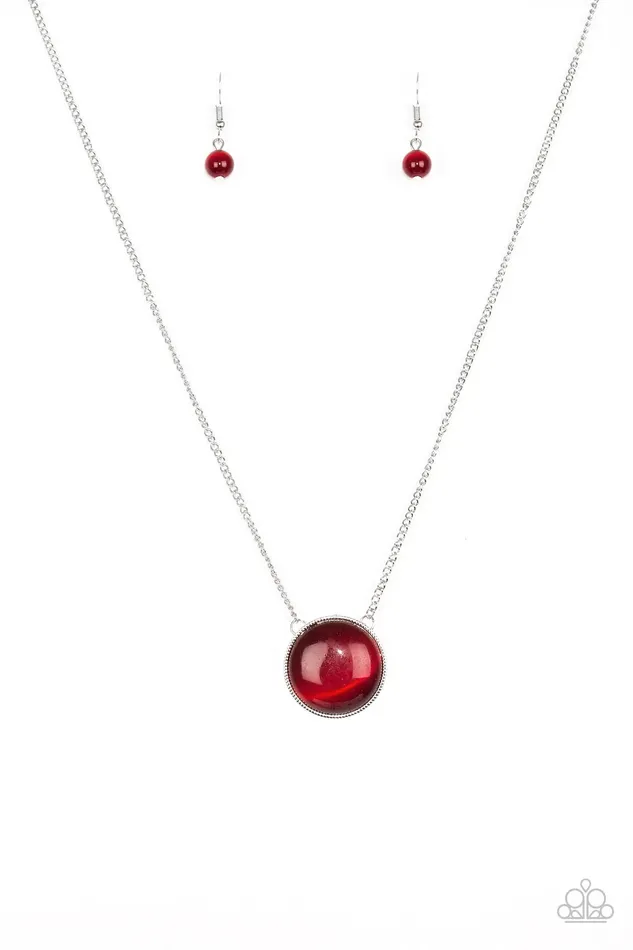 Paparazzi Jewelry Necklaces Paparazzi Necklace GLOW Down In History Red
