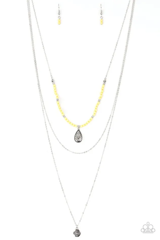 Paparazzi Jewelry Necklaces Paparazzi Necklace Mild Wild Yellow Paparazzi Jewelry Necklaces Paparazzi Necklace Mild Wild Yellow