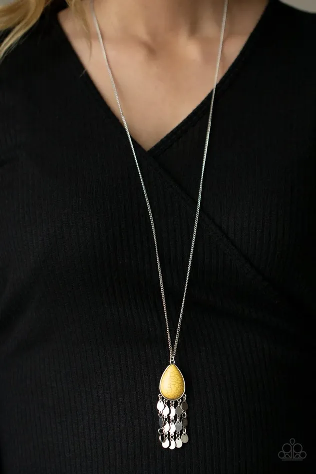 Paparazzi Jewelry Necklaces Paparazzi Necklace Musically Mojave Yellow