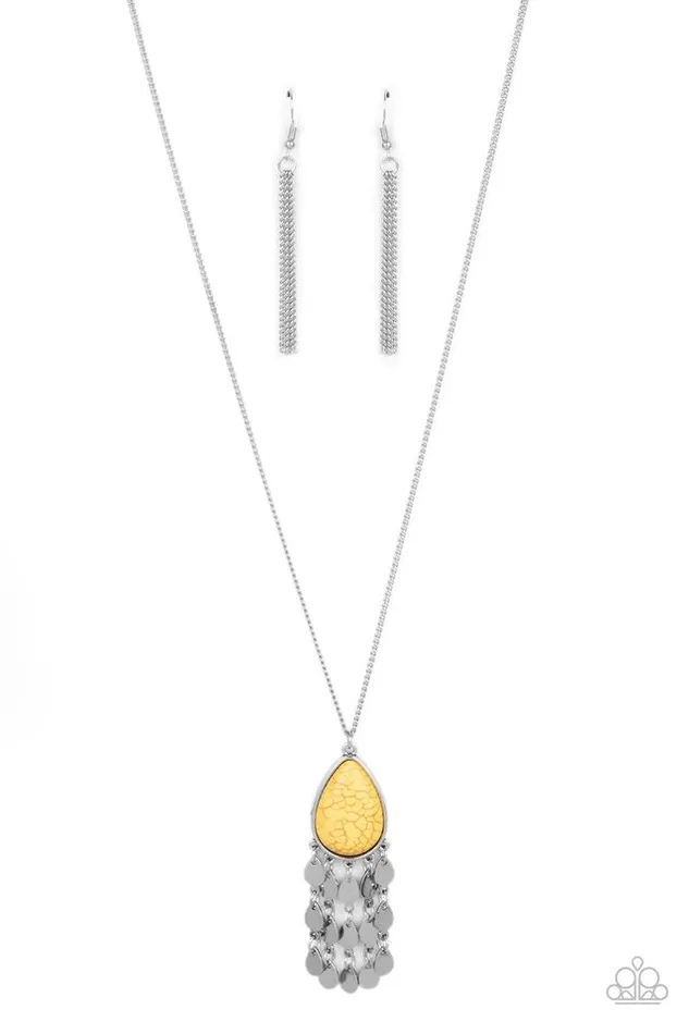 Paparazzi Jewelry Necklaces Paparazzi Necklace Musically Mojave Yellow Paparazzi Jewelry Necklaces Paparazzi Necklace Musically Mojave Yellow