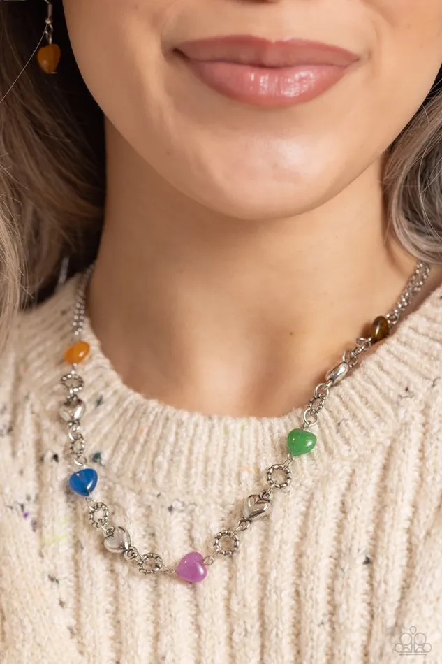 Paparazzi Jewelry Necklaces Paparazzi Necklace My HEARTBEAT Will Go On Multi