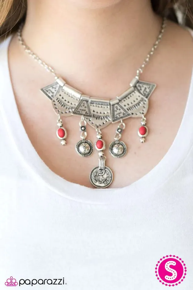 Paparazzi Jewelry Necklaces Paparazzi Necklace Paradise Princess Red
