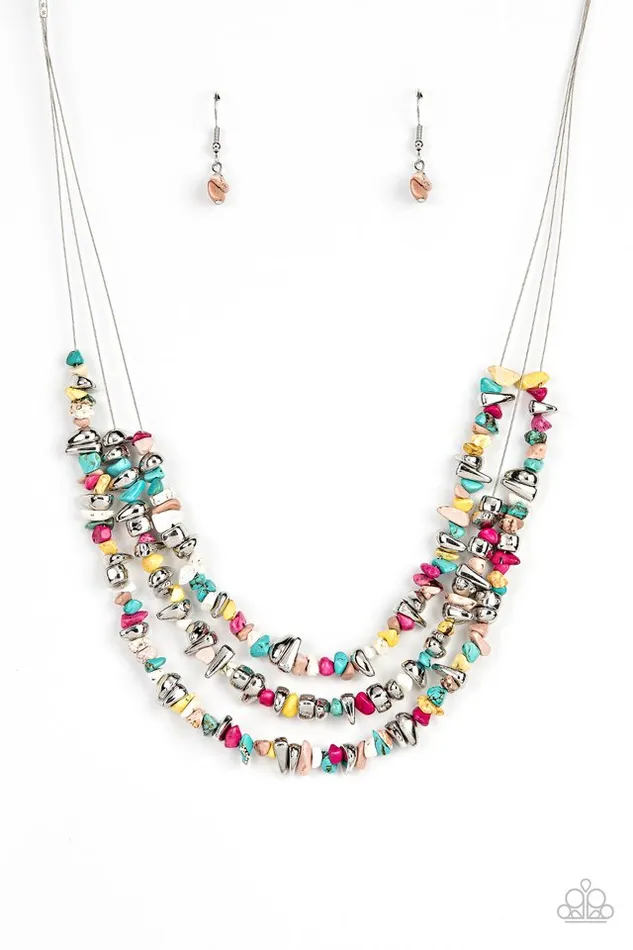 Paparazzi Jewelry Necklaces Paparazzi Necklace Placid Pebbles Multi Paparazzi Jewelry Necklaces Paparazzi Necklace Placid Pebbles Multi