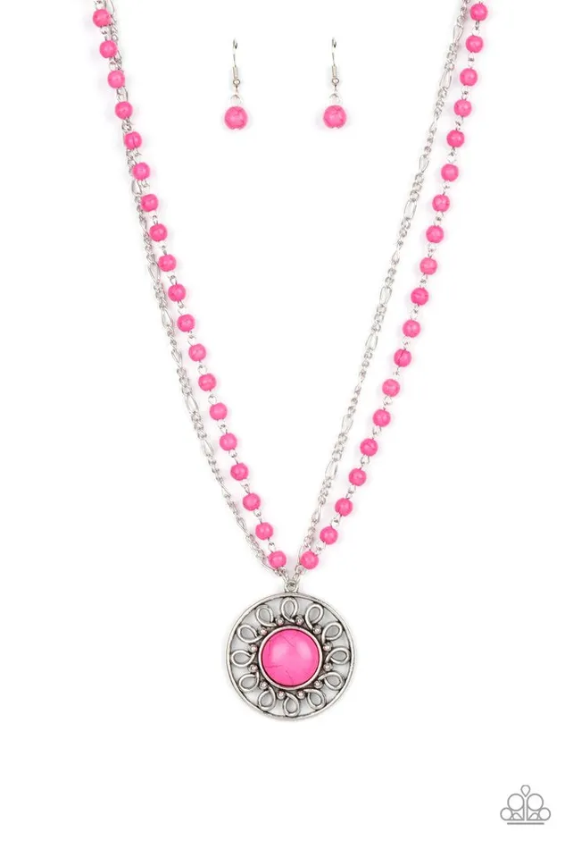 Paparazzi Jewelry Necklaces Paparazzi Necklace Sahara Suburb Pink Paparazzi Jewelry Necklaces Paparazzi Necklace Sahara Suburb Pink