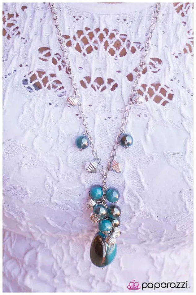 Paparazzi Jewelry Necklaces Paparazzi Necklace Skyfall Blue