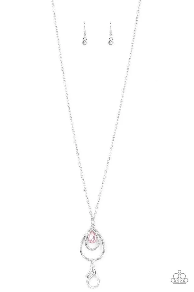 Paparazzi Jewelry Necklaces Paparazzi Necklace Teardrop Drama Pink
