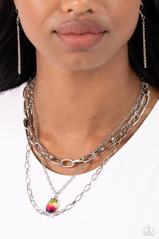 Paparazzi Jewelry Necklaces Paparazzi Necklace Teardrop Tiers Multi