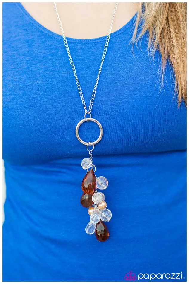 Paparazzi Jewelry Necklaces Paparazzi Necklace The Evening Star Brown