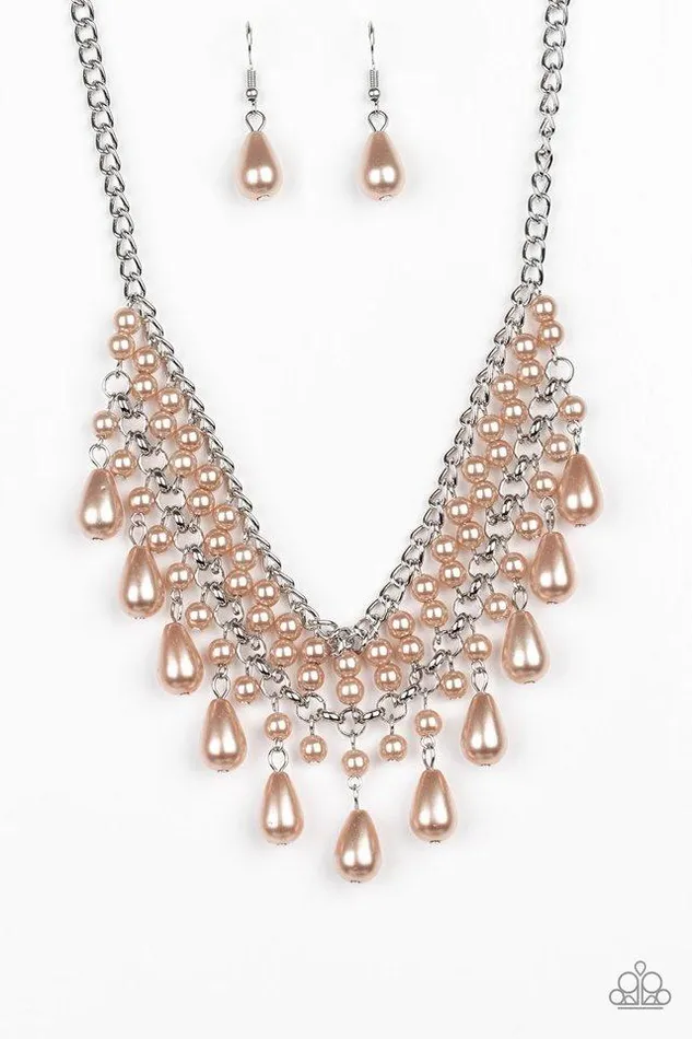 Paparazzi Jewelry Necklaces Paparazzi Necklace The Guest List Brown