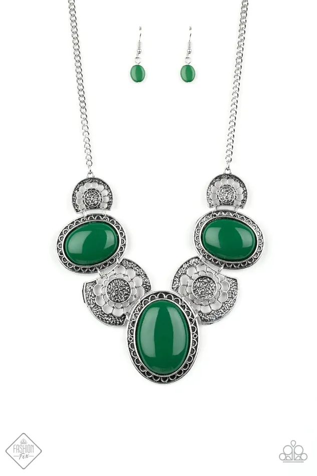Paparazzi Jewelry Necklaces Paparazzi Necklace The Medallionaire Green
