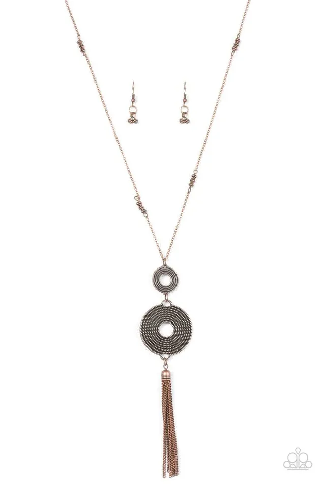 Paparazzi Jewelry Necklaces Paparazzi Necklace The WHEEL To Work Wonders Copper