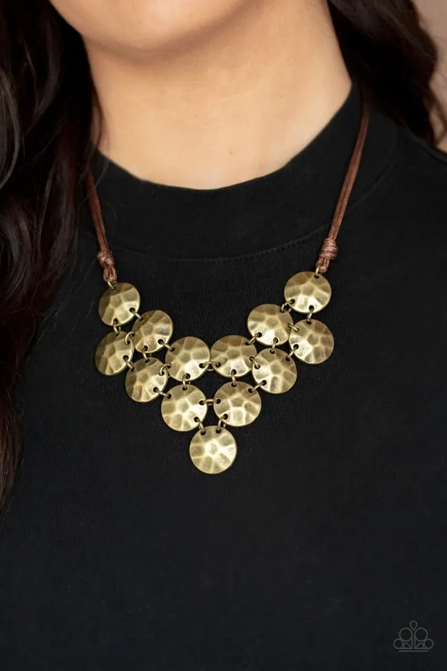 Paparazzi Jewelry Necklaces Paparazzi Necklace Token Treasure Brass
