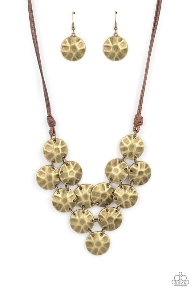 Paparazzi Jewelry Necklaces Paparazzi Necklace Token Treasure Brass Paparazzi Jewelry Necklaces Paparazzi Necklace Token Treasure Brass