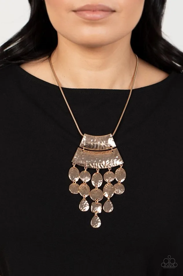 Paparazzi Jewelry Necklaces Paparazzi Necklace Totem Trek Gold