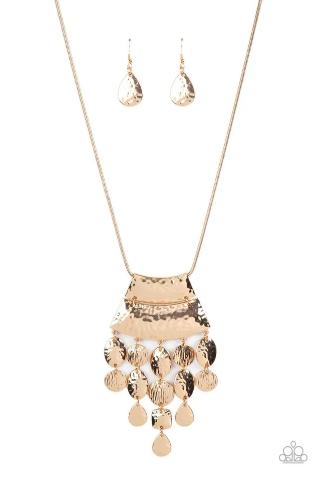Paparazzi Jewelry Necklaces Paparazzi Necklace Totem Trek Gold Paparazzi Jewelry Necklaces Paparazzi Necklace Totem Trek Gold