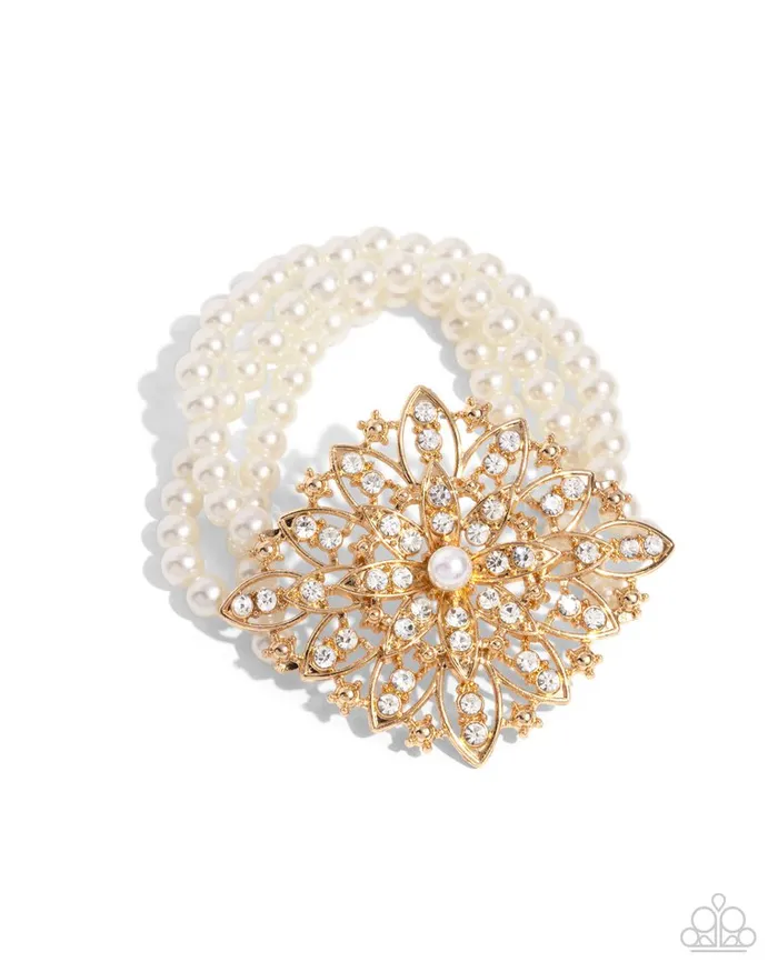 Paparazzi Jewelry Paparazzi Bracelet Flattering Floral Gold Bracelets Paparazzi Jewelry Paparazzi Bracelet Flattering Floral Gold Bracelets